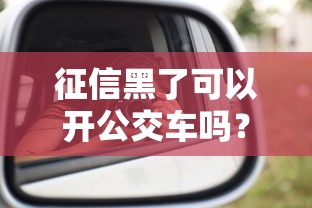 征信黑了可以开公交车吗？职业门槛与贷款影响全解析