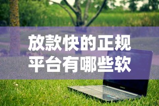 放款快的正规平台有哪些软件？这几个靠谱选择先看看
