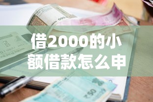 借2000的小额借款怎么申请？这5个低息平台快速到账