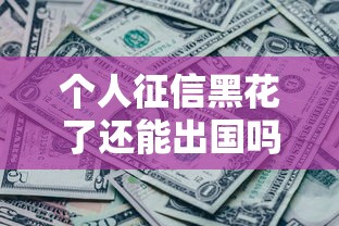 个人征信黑花了还能出国吗？真实经历告诉你答案
