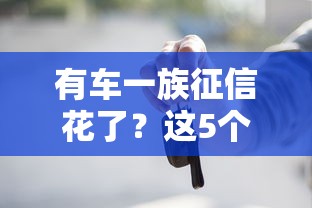 有车一族征信花了？这5个方法帮你解决贷款难题