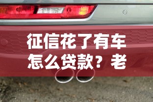 征信花了有车怎么贷款？老司机教你3招顺利拿钱！