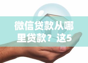 微信贷款从哪里贷款？这5个官方渠道安全又方便
