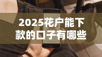 2025花户能下款的口子有哪些？实测这几个渠道通过率高