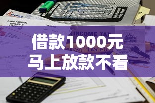 借款1000元马上放款不看征信？试试这几个快速到账方法！