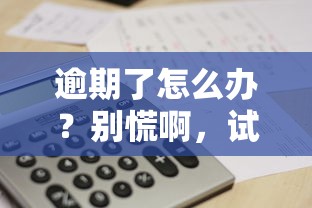 逾期了怎么办？别慌啊，试试这几个解决办法！