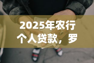 2025年农行个人贷款，罗列五个可靠的p2p网贷平台