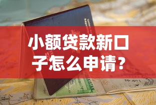 小额贷款新口子怎么申请？这5个步骤看完秒懂