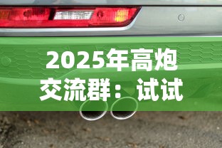 2025年高炮交流群：试试这5个车子抵押贷款平台