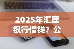 2025年汇理银行借钱？公布五个近期查询多负债高还能出额度的口子