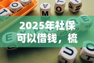 2025年社保可以借钱，梳理五个网贷平台靠谱