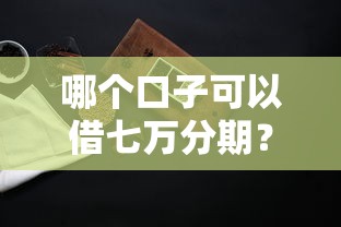 哪个口子可以借七万分期？这5个正规渠道实测对比