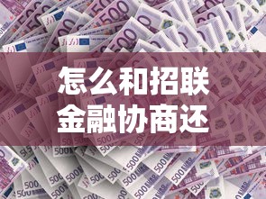 怎么和招联金融协商还本金？过来人教你3个有效话术