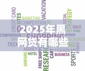 2025年黑网贷有哪些？整合5个网络贷款平台排名不分先后
