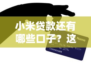 小米贷款还有哪些口子？这5个平台亲测靠谱，门槛低到想不到