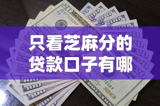 只看芝麻分的贷款口子有哪些？这5个平台审核快、额度高！