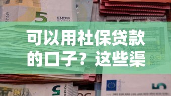可以用社保贷款的口子？这些渠道帮你轻松解决资金难题