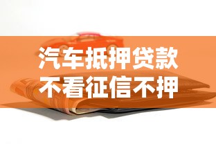 汽车抵押贷款不看征信不押车贷款？这些方案或许能解燃眉之急！