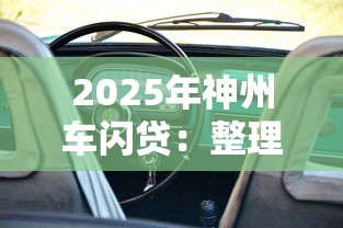 2025年神州车闪贷：整理五个十大网贷平台排名不分先后
