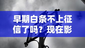 早期白条不上征信了吗？现在影响征信吗？避坑指南