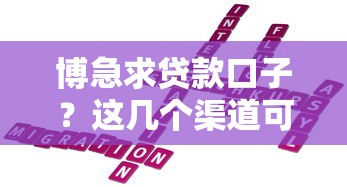 博急求贷款口子？这几个渠道可能帮到你