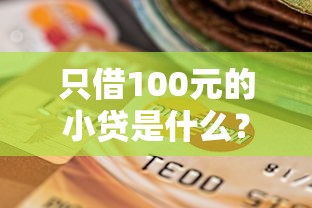 只借100元的小贷是什么？适合临时周转吗