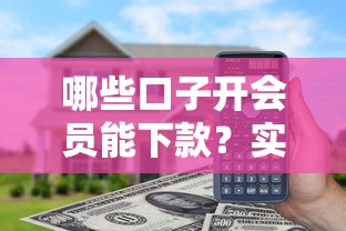 哪些口子开会员能下款？实测5家平台通过率高