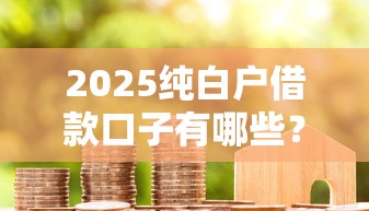 2025纯白户借款口子有哪些？这5个平台审核快、额度高！
