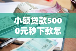 小额贷款5000元秒下款怎么操作？3个实用方法+平台实测