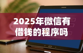2025年微信有借钱的程序吗：罗列5个不看征信好下款的借钱软件
