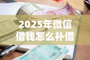2025年微信借钱怎么补借据：罗列五个17岁小额贷款平台