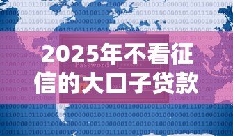 2025年不看征信的大口子贷款：推荐5个花户贷款口子秒下的