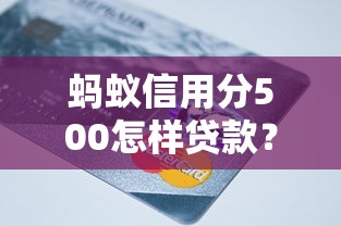 蚂蚁信用分500怎样贷款？低门槛产品选择指南