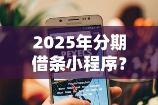 2025年分期借条小程序？推荐5个大学生借钱平台