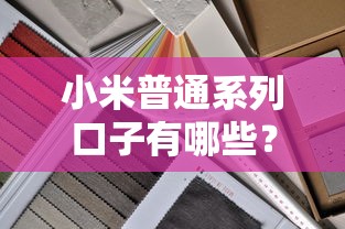 小米普通系列口子有哪些？这几个正规平台更值得考虑