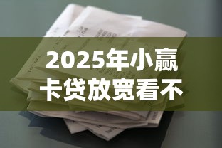 2025年小赢卡贷放宽看不看征信？梳理5个极优花贷款平台
