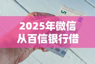 2025年微信从百信银行借钱怎么还款：看看这五个十八岁可以贷款的平台