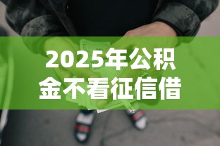 2025年公积金不看征信借款，整理五个黑网贷必下款口子