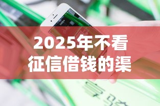 2025年不看征信借钱的渠道有吗？分享5个借款平台借钱容易
