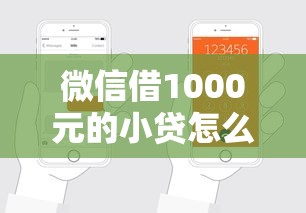 微信借1000元的小贷怎么申请？这5个方法真实有效