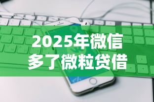 2025年微信多了微粒贷借钱：整合5个微信分期贷款平台