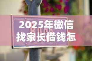 2025年微信找家长借钱怎么说呢？看看这五个网络贷款平台哪家好