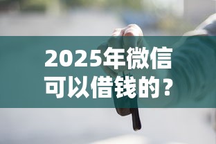2025年微信可以借钱的？推荐五个车抵押贷款平台好