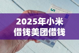 2025年小米借钱美团借钱，试试这5个可以借钱不用审核的软件