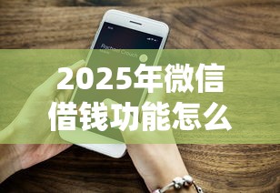 2025年微信借钱功能怎么玩：整合5个比较好借钱的平台