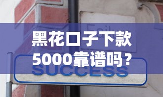 黑花口子下款5000靠谱吗？实测3个快速到账技巧分享
