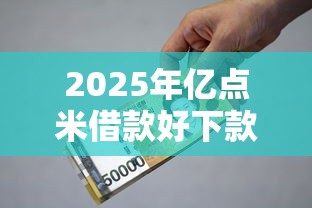 2025年亿点米借款好下款吗，推荐5个贷款口子