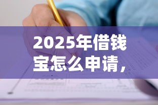 2025年借钱宝怎么申请，罗列5个有借款平台可以借钱