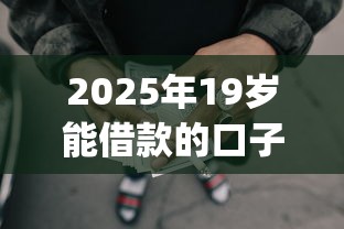2025年19岁能借款的口子有哪些，分享五个征信瑕疵也能借网贷轻松下款的app