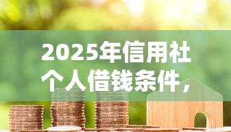 2025年信用社个人借钱条件，看看这五个小米贷款平台
